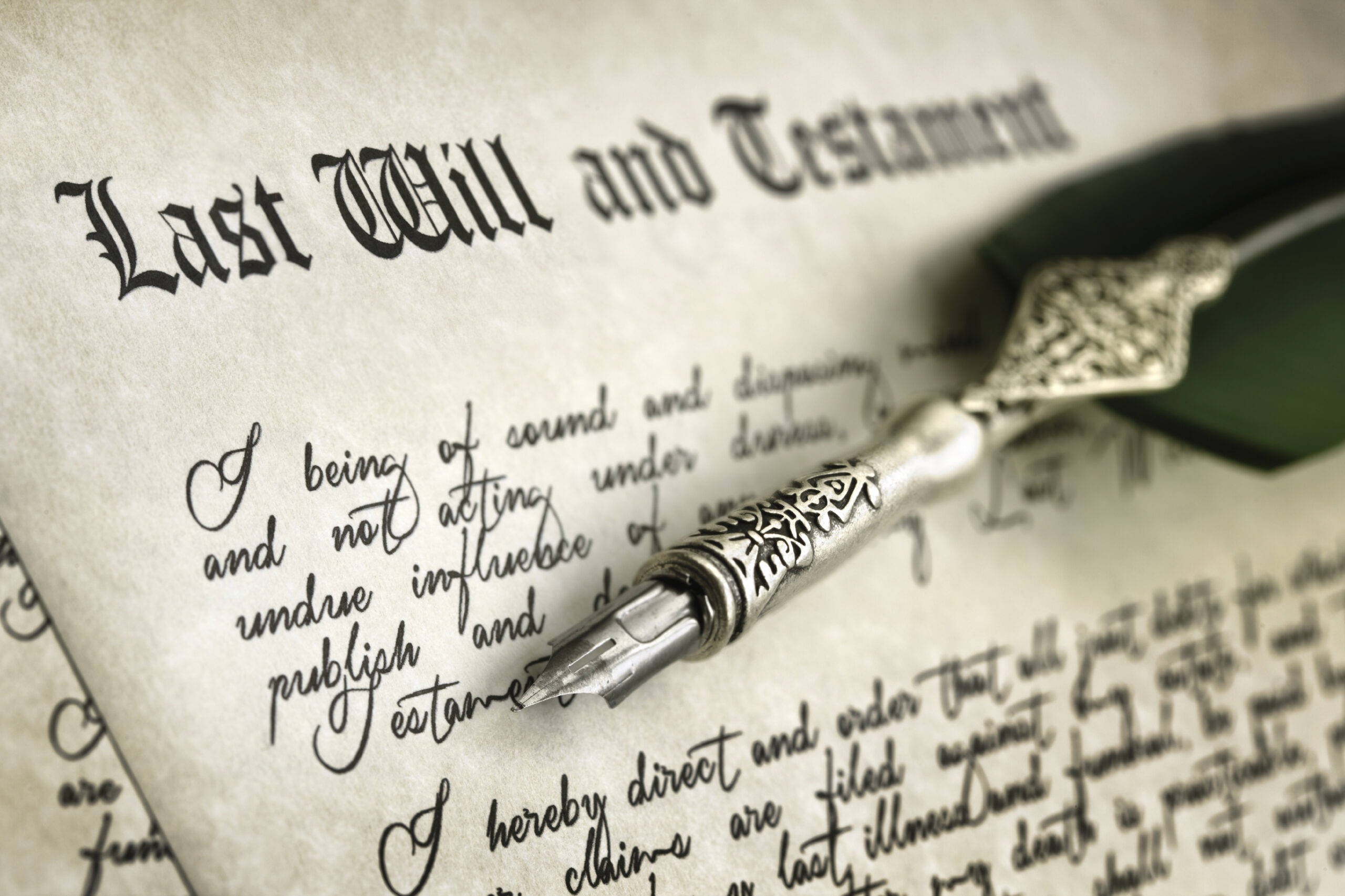 Signing Last Will and Testament Change