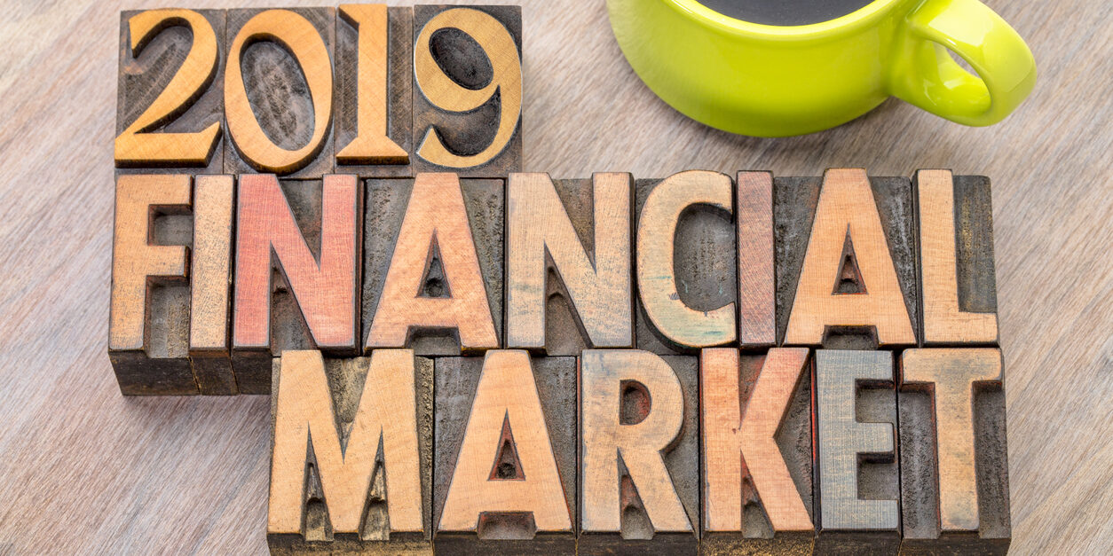 2019 stock market word abstract