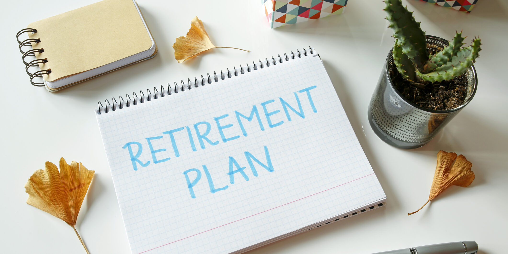 retirement plan written in notebook