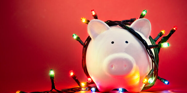 Christmas piggy bank